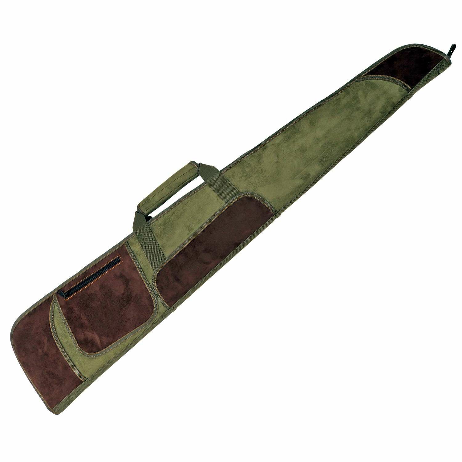 Hunthink Lüks Cepli Yeşil / Kahve Tüfek Kılıfı 130cm