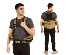 Hunthink HS061 VestPack Camel Çantalı Avcı Yeleği