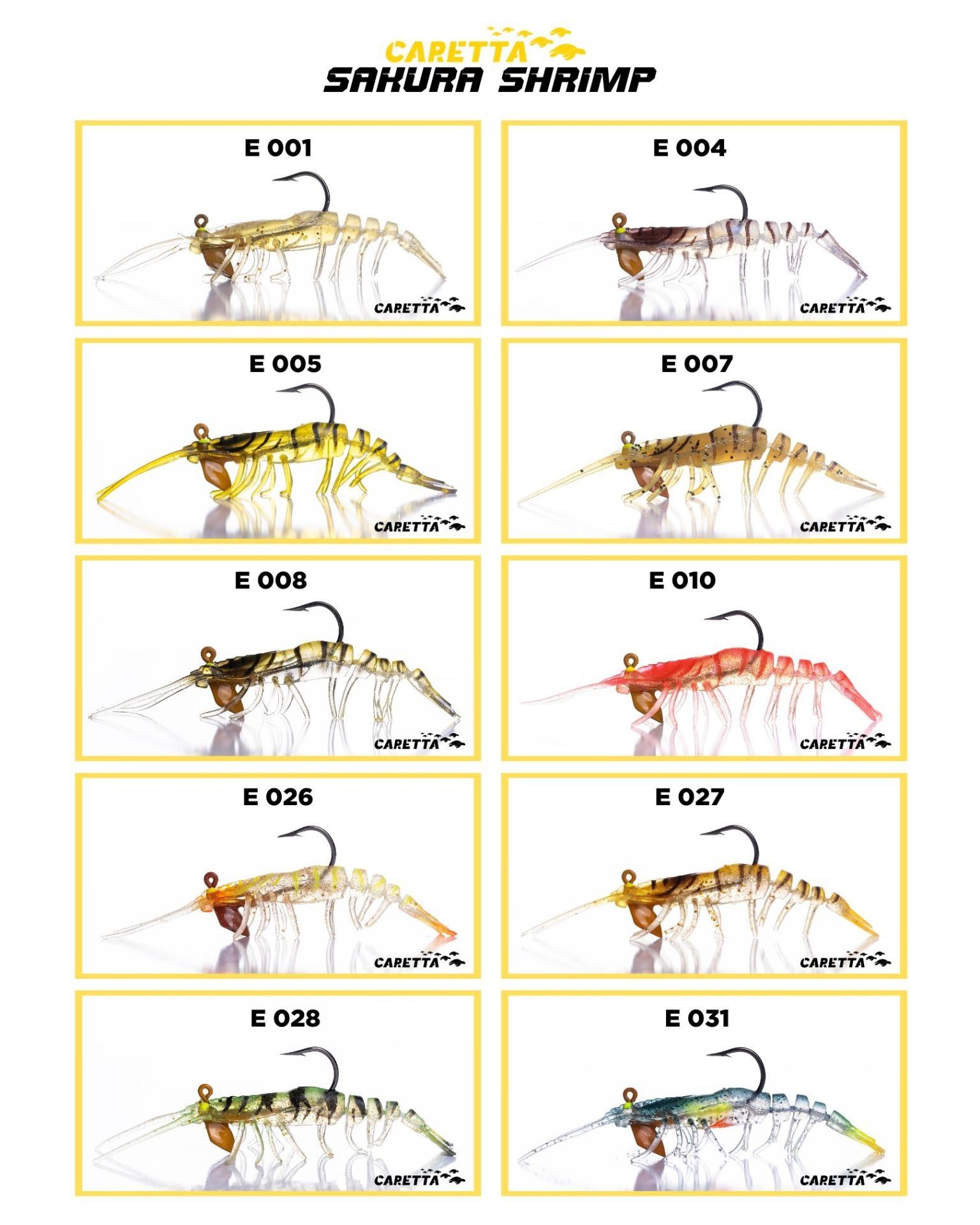 Caretta Sakura Shrimp 6,5g 76mm Silikon Karides Yem