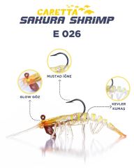 Caretta Sakura Shrimp 6,5g 76mm Silikon Karides Yem