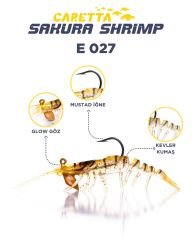 Caretta Sakura Shrimp 6,5g 76mm Silikon Karides Yem