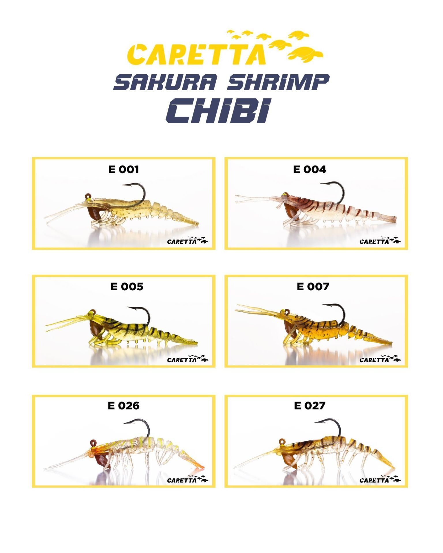 Caretta Sakura Shrimp 3,7g 50mm Silikon Karides Yem