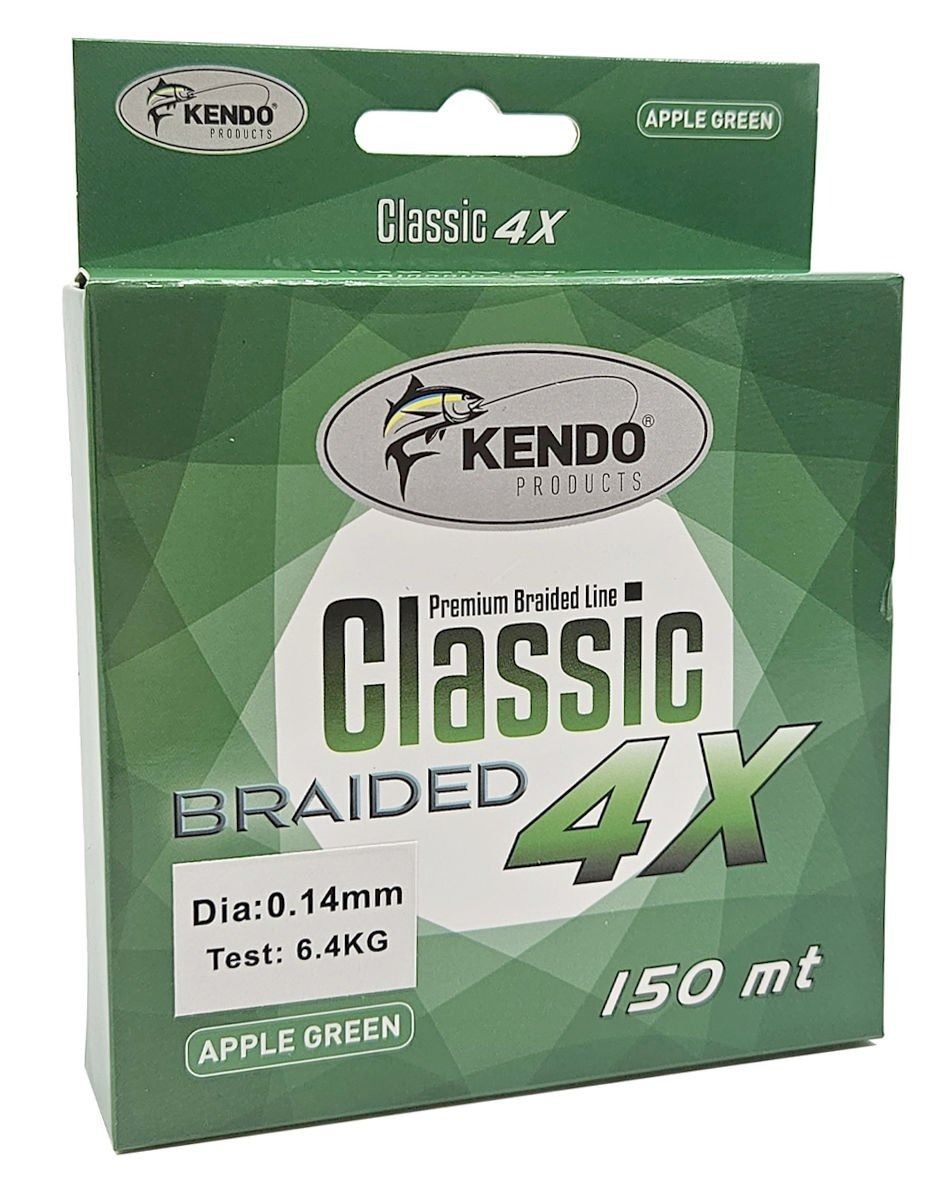 Kendo Classic 4x Örgü İp Olta Misinası Apple Green 150m