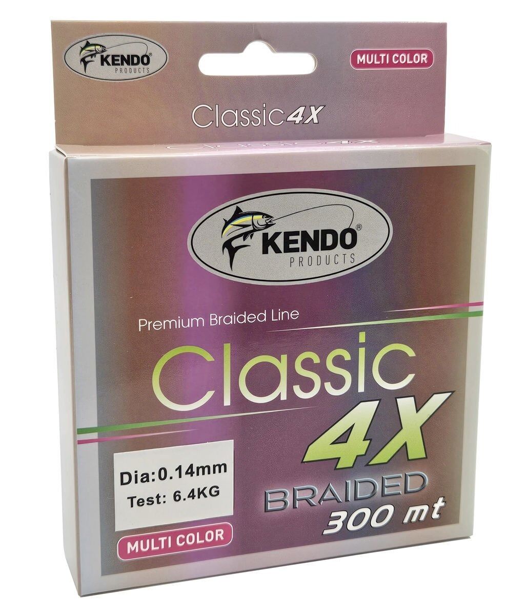 Kendo Classic 4x Örgü İp Olta Misinası Multicolor 300m
