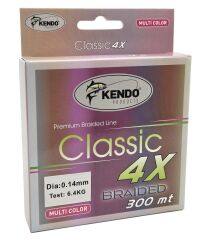 Kendo Classic 4x Örgü İp Olta Misinası Multicolor 300m