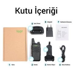 Wln Pmr 446 - 16 Kanal 15 km Menzil El telsizi (Lisans Gerekmeyen) 1 Adet