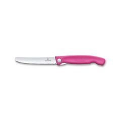 Victorinox 11cm Katlanır Domates Bıçağı Pembe 6.7836.F5B