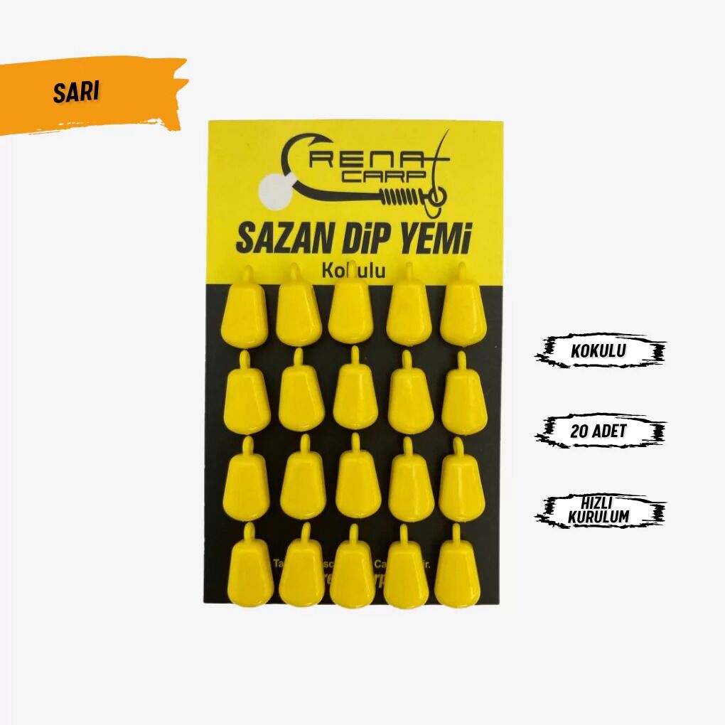Renat Carp Kulplu Silikon Mısır Sazan Dip Yemi Kokulu- Sarı