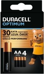 Duracell Optimum AA Alkalin Kalem Pil (4'lü Paket) 1,5V - LR6 MX1500
