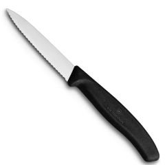 Victorinox 6.7633 8cm Siyah Tırtıklı Soyma Bıçağı