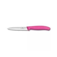 Victorinox 6.7736.L5 10cm Pembe Tırtıklı Soyma Bıçağı