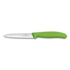 Victorinox 6.7736.L4 10cm Yeşil Tırtıklı Soyma Bıçağı