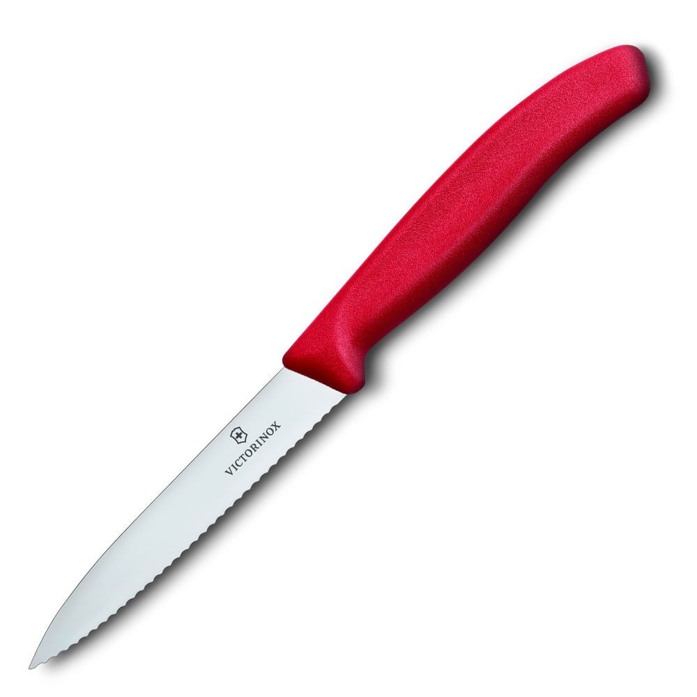 Victorinox 6.7731 10cm Kırmızı Tırtıklı Soyma Bıçağı