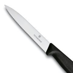 Victorinox 6.7733 10cm Siyah Tırtıklı Soyma Bıçağı