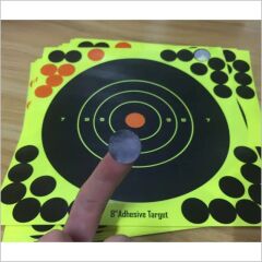 Yüksek Görünürlüklü Reaktif Atış Hedef Kağıdı 8'' - Kendinden Yapışkanlı 2' li Paket
