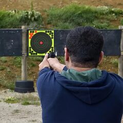 Yüksek Görünürlüklü Reaktif Atış Hedef Kağıdı 8'' - Kendinden Yapışkanlı 2' li Paket