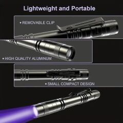 UV El Feneri Led Ultraviyole Mor Işık Siyah Kalem Tipi