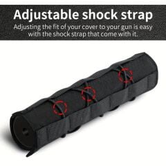 Namlu/Susturucu Giydirme Koruyucu Cordura Kılıfı 22cm - Siyah Kamuflaj