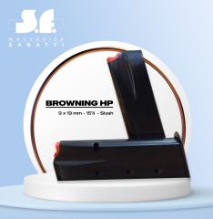 Sabatti Browning HP Tabanca Şarjörü Siyah 14+1 / Made İn İtaly
