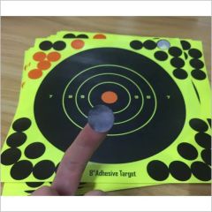 Yüksek Görünürlüklü Reaktif Atış Hedef Kağıdı 8'' - Kendinden Yapışkanlı 5' li Paket