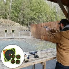 Yüksek Görünürlüklü Reaktif Atış Hedef Kağıdı 8'' - Kendinden Yapışkanlı 5' li Paket
