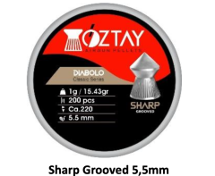 Öztay Sharp Grooved 5,5 mm Havalı Saçma - 15,43 gr