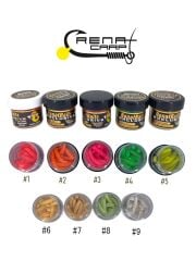 Renat Carp Trout Peynir Kokulu Simli Kurtçuk Alabalık Silikon Yem 8