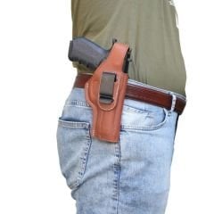 YT Hobby Belt Maşalı Deri Tabanca Kılıfı Sağ El - Taba