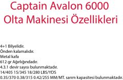 Captain Avalon 6000 Olta Makinesi / 4+1BB 4.3.1