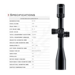 Swampdeer HD PRO Zero Stop 6-24X50 SFIR FFP-A Tüfek Dürbünü